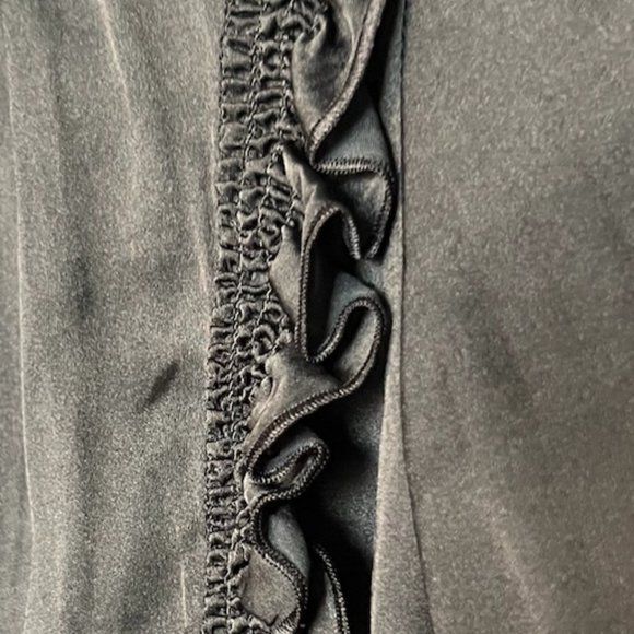 Express Silky Ruffled Shoulder Button Up - Picture 4 of 6